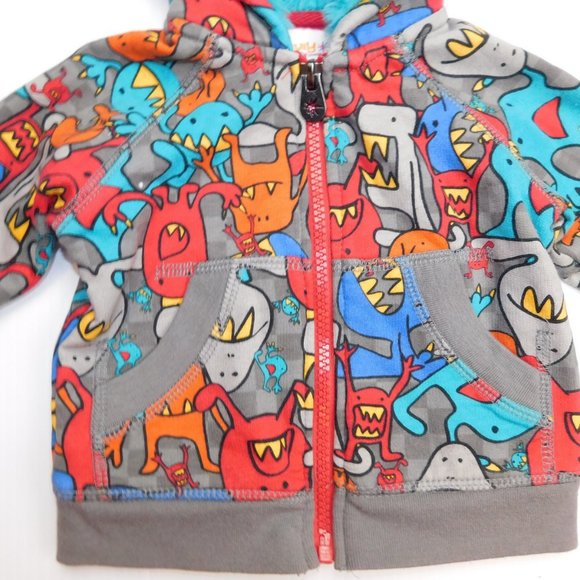 Heidi Klum Boys 6 months Monster Full Zip Hoodie - Picture 3 of 8